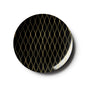 Black and Gold Round Plastic Plates - Whisk Plate Pro Linens