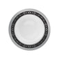 Black and Silver Round Plastic Plates - Royal Plate Pro Linens