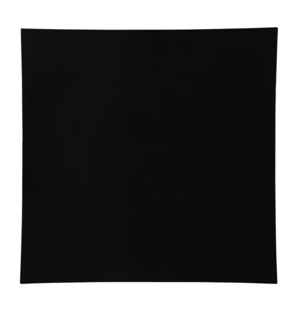 Black Flat 13″ Square Plastic Charger Plate - 4 Count - Pro Linens