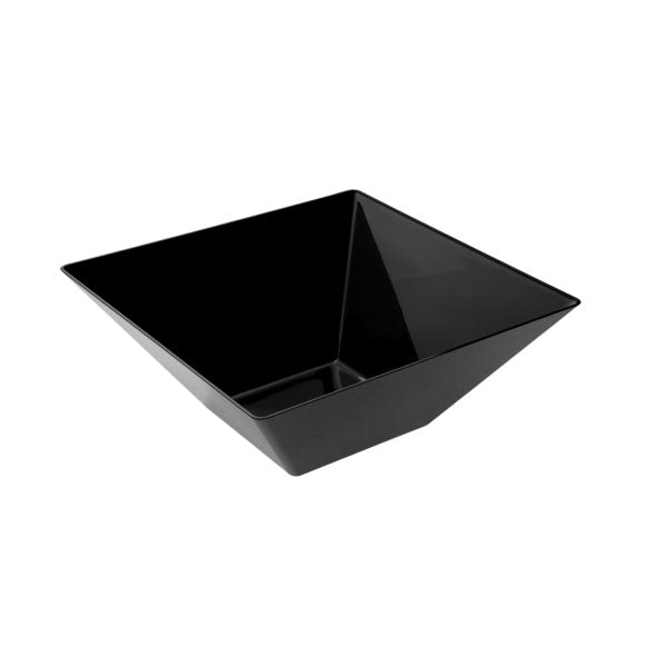 Black Plastic Square Salad Bowl - 3 Pack - Pro Linens