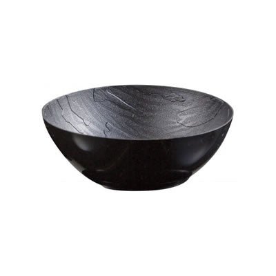 Black Round Plastic Plates - Mahogany Plate Pro Linens