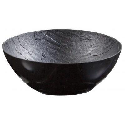 Black Round Plastic Plates - Mahogany - Pro Linens