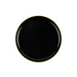 Black/Gold Rim Round Plastic Plates 10 Pack- Edge Plate Pro Linens