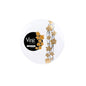 Black/Gold Round Plastic Plates - Vine Plate Pro Linens