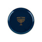 Blue and Gold Round Plastic Plates 10 Pack - Chanukah Plate Pro Linens