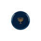 Blue and Gold Round Plastic Plates 10 Pack - Chanukah Plate Pro Linens