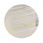 Blue and Gold Round Plastic Plates - Glam Plate Pro Linens