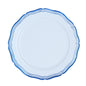 Blue and White Round Plastic Plates 10 Pack - Aristocrat Plate Pro Linens