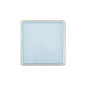 Blue Transparent and Gold Rim Square Plastic Plates - Square Edge Plate Pro Linens