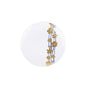 Blue/Gold Round Plastic Plates - Vine Plate Pro Linens