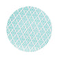 Blue/Green and White Round Plastic Plates - Aztec Plate Pro Linens