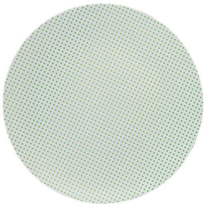 Blue/Green and White Round Plastic Plates - Aztec Plate Pro Linens