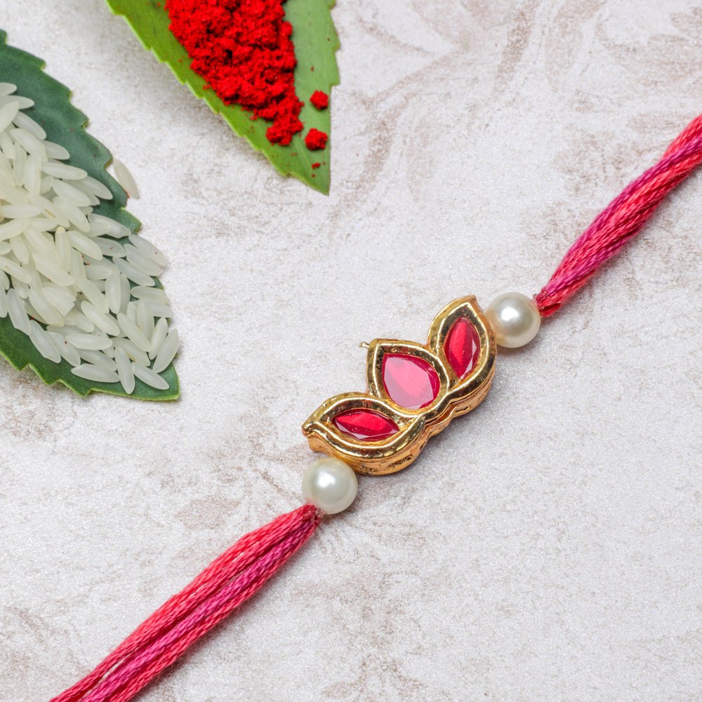 Charming Pink Lotus Rakhi for Rakshabandhan rakhi PRO Indian