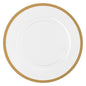 Clear and Gold Rim Chargers 13″ Round Plastic Charger Plate - 4 Pack - Pro Linens