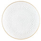 Clear and Gold Rim Hammered 13″ Round Plastic Charger Plate - 4 Pack - Pro Linens