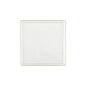 Clear and Gold Rim Square Plastic Plates - Square Edge Plate Pro Linens