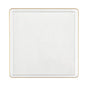 Clear and Gold Rim Square Plastic Plates - Square Edge Plate Pro Linens