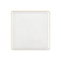 Clear and Gold Rim Square Plastic Plates - Square Edge Plate Pro Linens