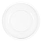 Clear and White Rim 13″ Round Plastic Charger Plate - 4 Pack - Pro Linens