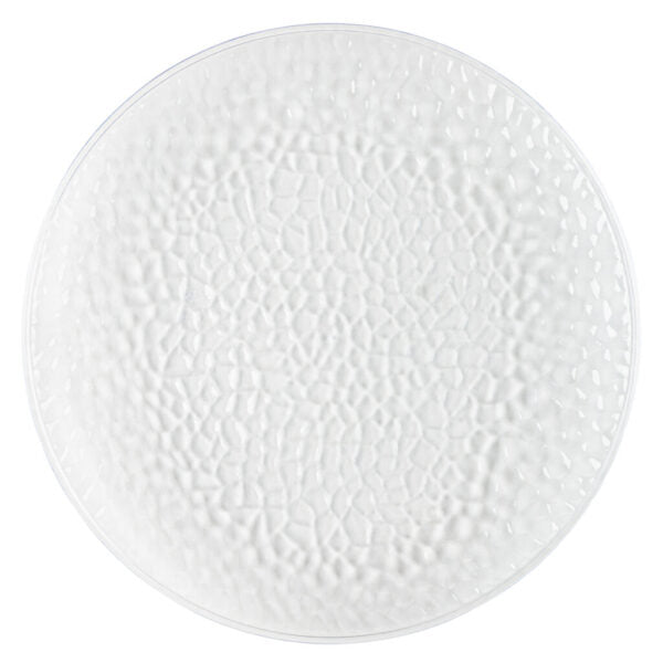 Clear Hammered 13″ Round Plastic Charger Plate - 4 Pack - Pro Linens