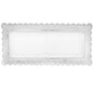 Clear Plastic Oblong Flower Design Tray - 2 Count - Pro Linens