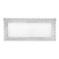 Clear Plastic Oblong Flower Design Tray - 2 Count - Pro Linens