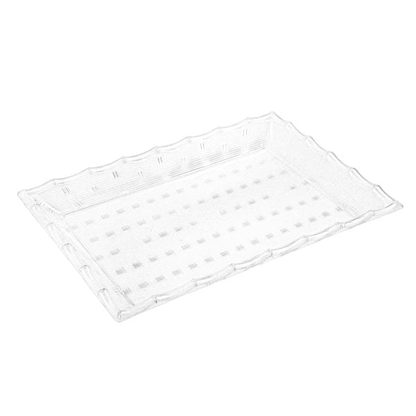 Clear Plastic Rectangular Cake Tray - 2 Count - Pro Linens