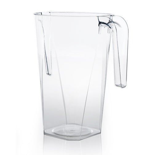 Clear Plastic Square Pitcher with Handle 48 oz. - 1 Pack - Pro Linens