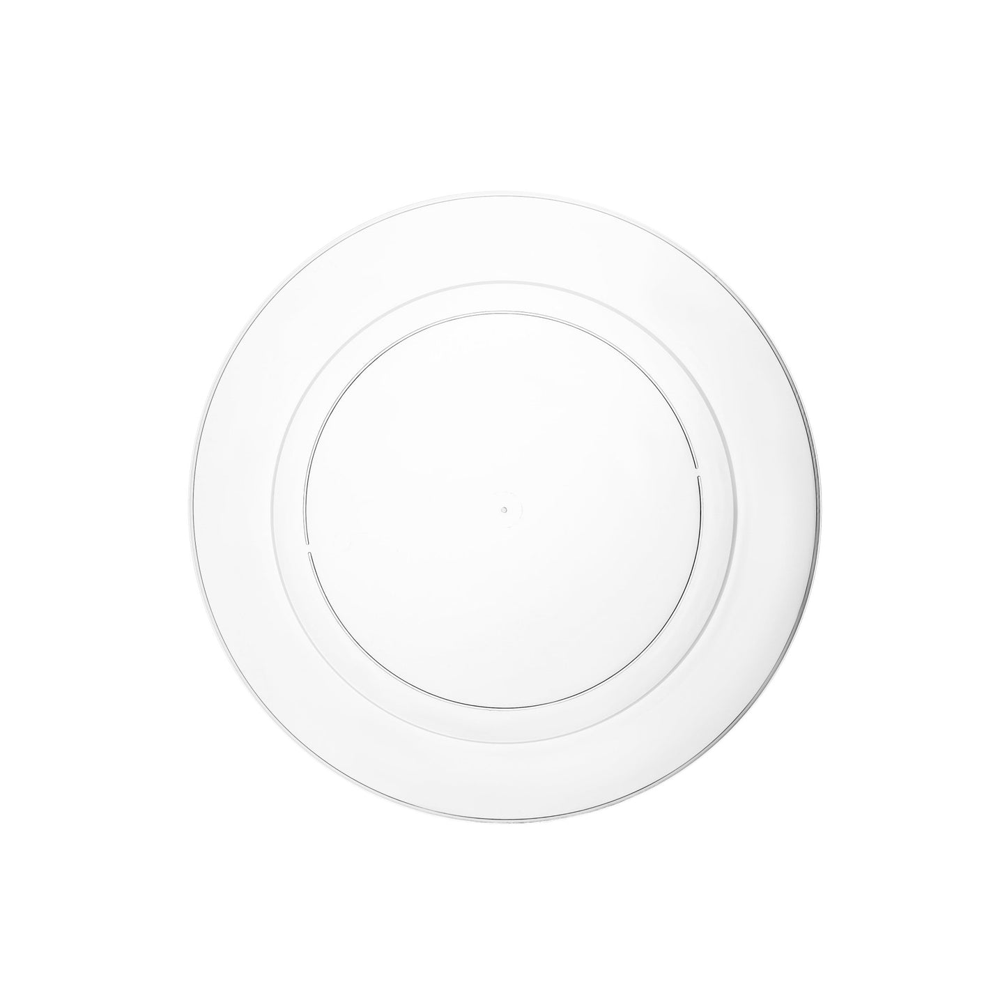 Clear Round Plastic Plates 30 Pack - Superior Plate Pro Linens