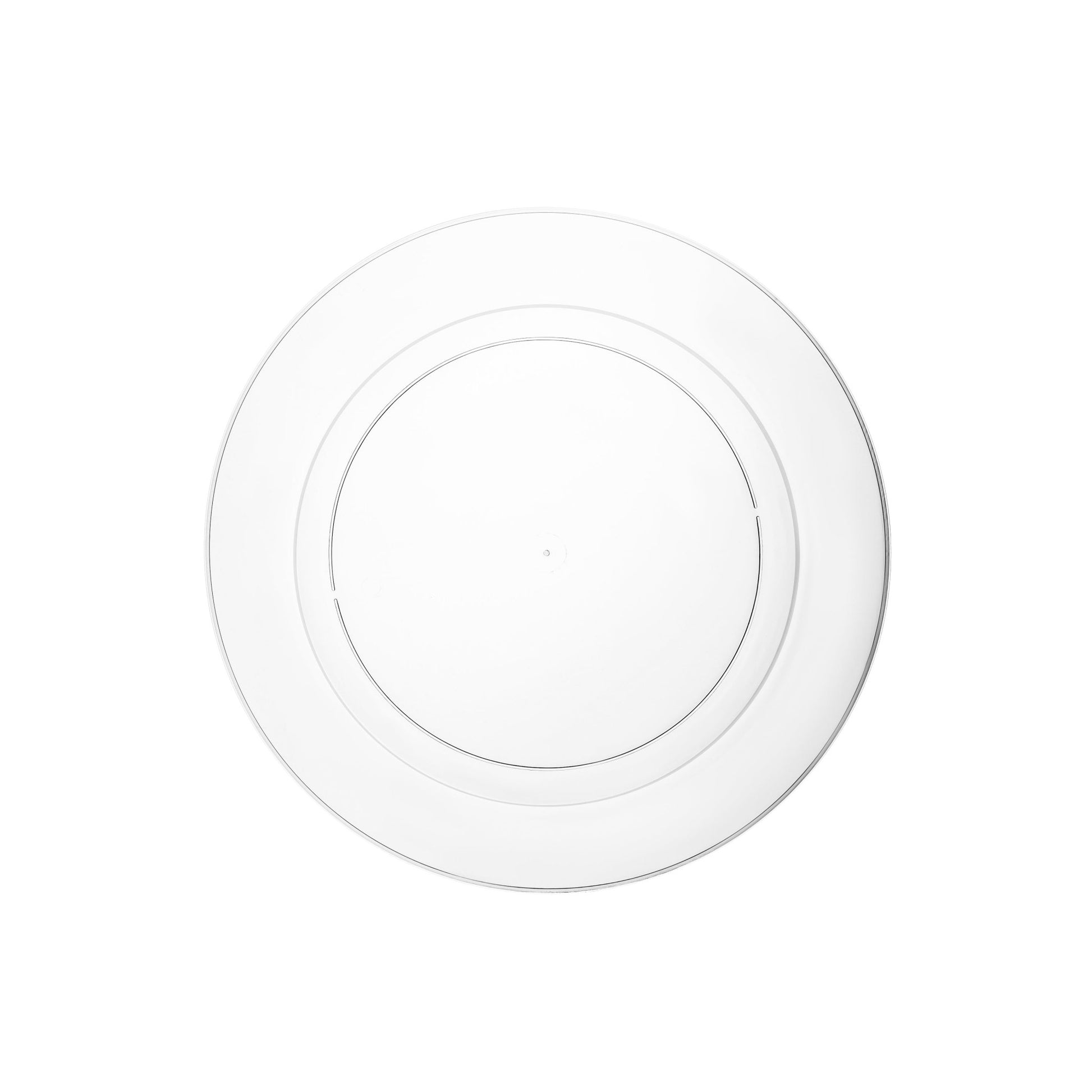 Clear Round Plastic Plates 30 Pack - Superior Plate Pro Linens