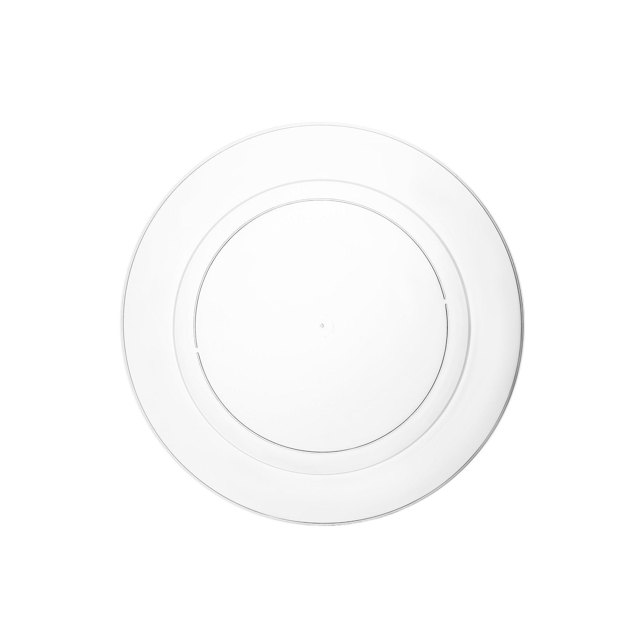 Clear Round Plastic Plates 30 Pack - Superior Plate Pro Linens