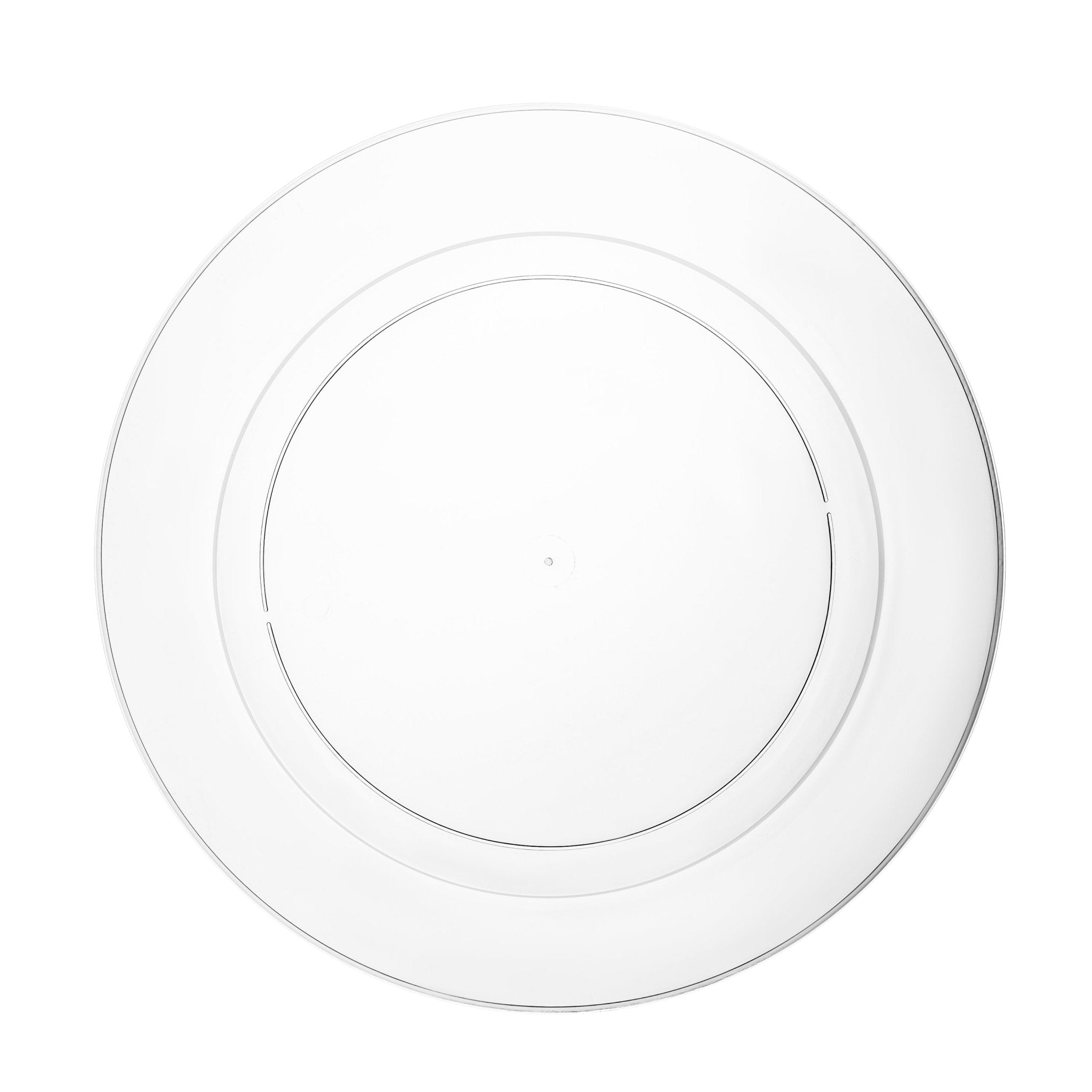 Clear Round Plastic Plates 30 Pack - Superior Plate Pro Linens