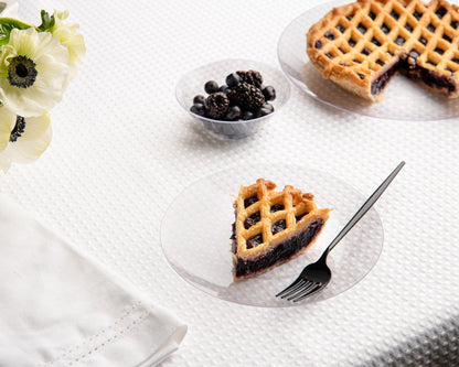 Clear Round Plastic Plates - Organic Plate Pro Linens