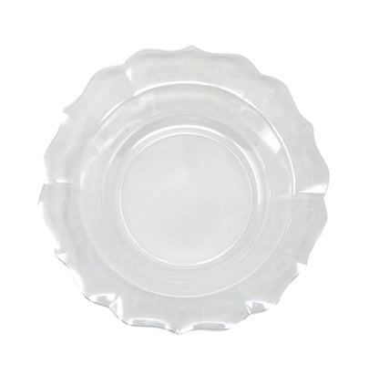 Clear Round Plastic Plates - Scalloped Plate Pro Linens