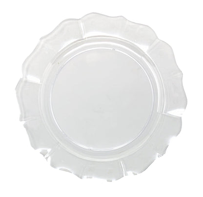 Clear Round Plastic Plates - Scalloped Plate Pro Linens