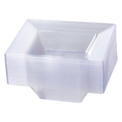 Clear Square Plastic Plates 10 Pack - Carre Plate Pro Linens