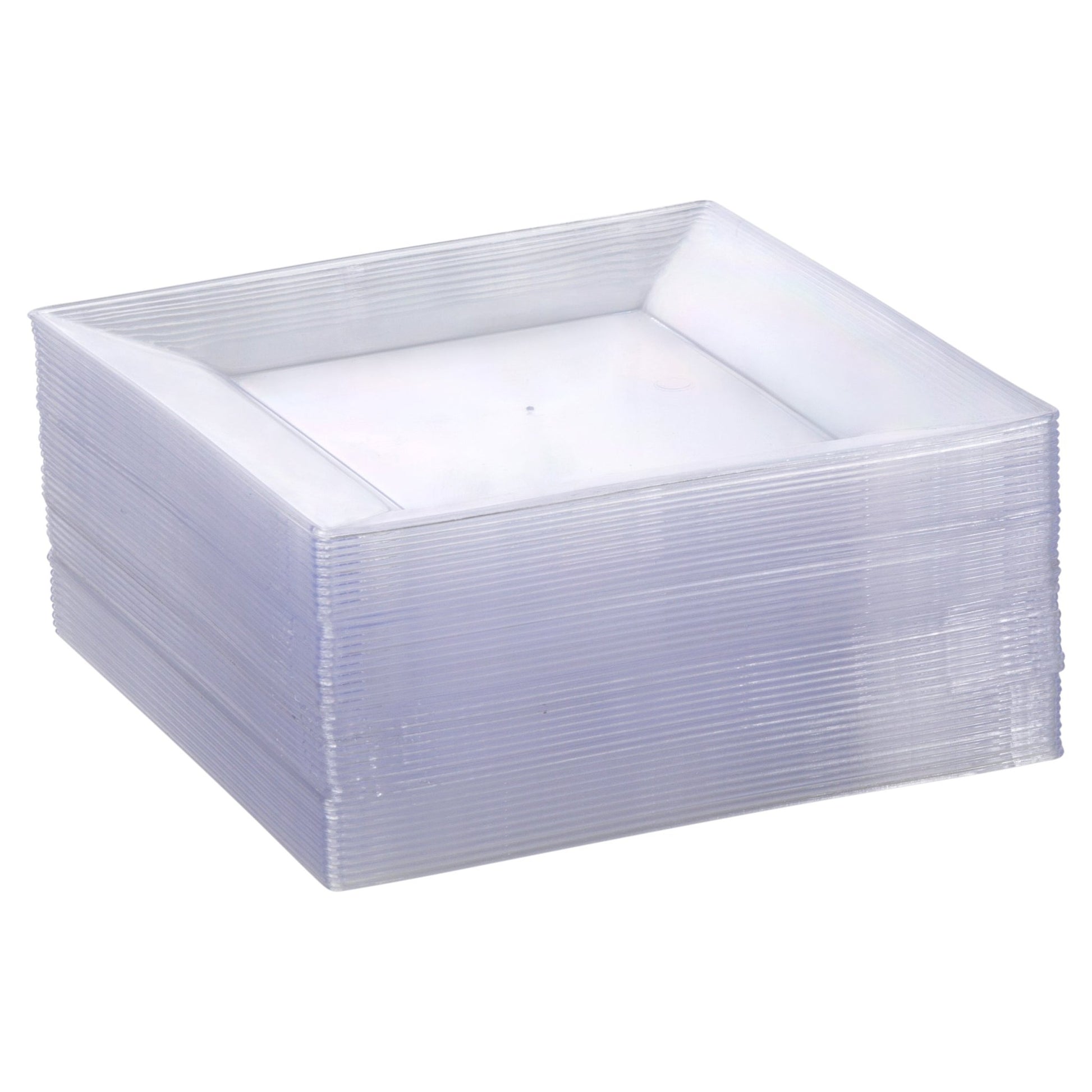 Clear Square Plastic Plates 10 Pack - Carre Plate Pro Linens