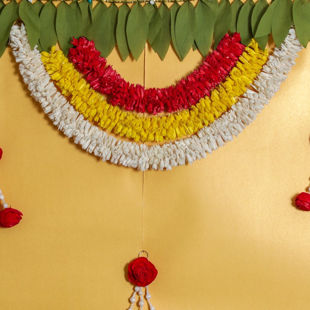 Colorful Floral Garland Shola wood PRO Indian