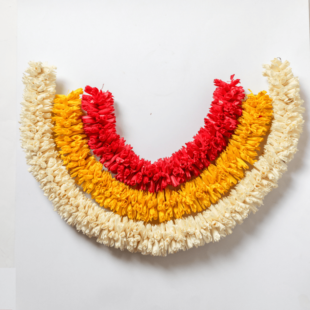 Colorful Floral Garland Shola wood PRO Indian