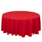 Cotton Blend 108" Round Tablecloth Red - Wrinkle-Resistant Design Pro Linens