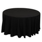 Cotton Blend 120" Round Tablecloth Black - Seamless Wrinkle-Resistant Table Cover Pro Linens