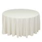 Cotton Blend 120" Round Tablecloth Ivory - Seamless Wrinkle-Resistant Table Cover Pro Linens