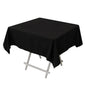 Cotton Blend 54"x54" Square Tablecloth Black - Wrinkle-Resistant Finish for Modern Table Settings Pro Linens