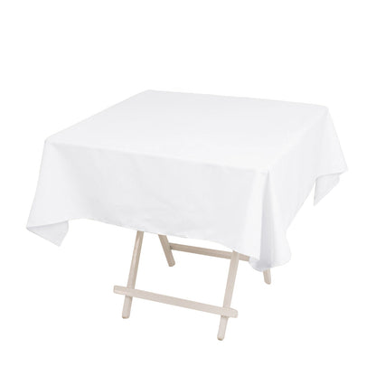 Cotton Blend 54"x54" Square Tablecloth White - Wrinkle-Resistant Table Cover Pro Linens