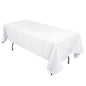 Cotton Blend 60"x102" Rectangle Tablecloth White - Wrinkle - Resistant Table Cover - Pro Linens