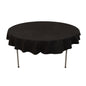 Cotton Blend 70" Round Tablecloth Black - Wrinkle-Resistant Table Cover Pro Linens