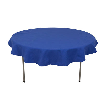 Cotton Blend 70" Round Tablecloth Royal Blue - Wrinkle-Resistant Table Cover Pro Linens