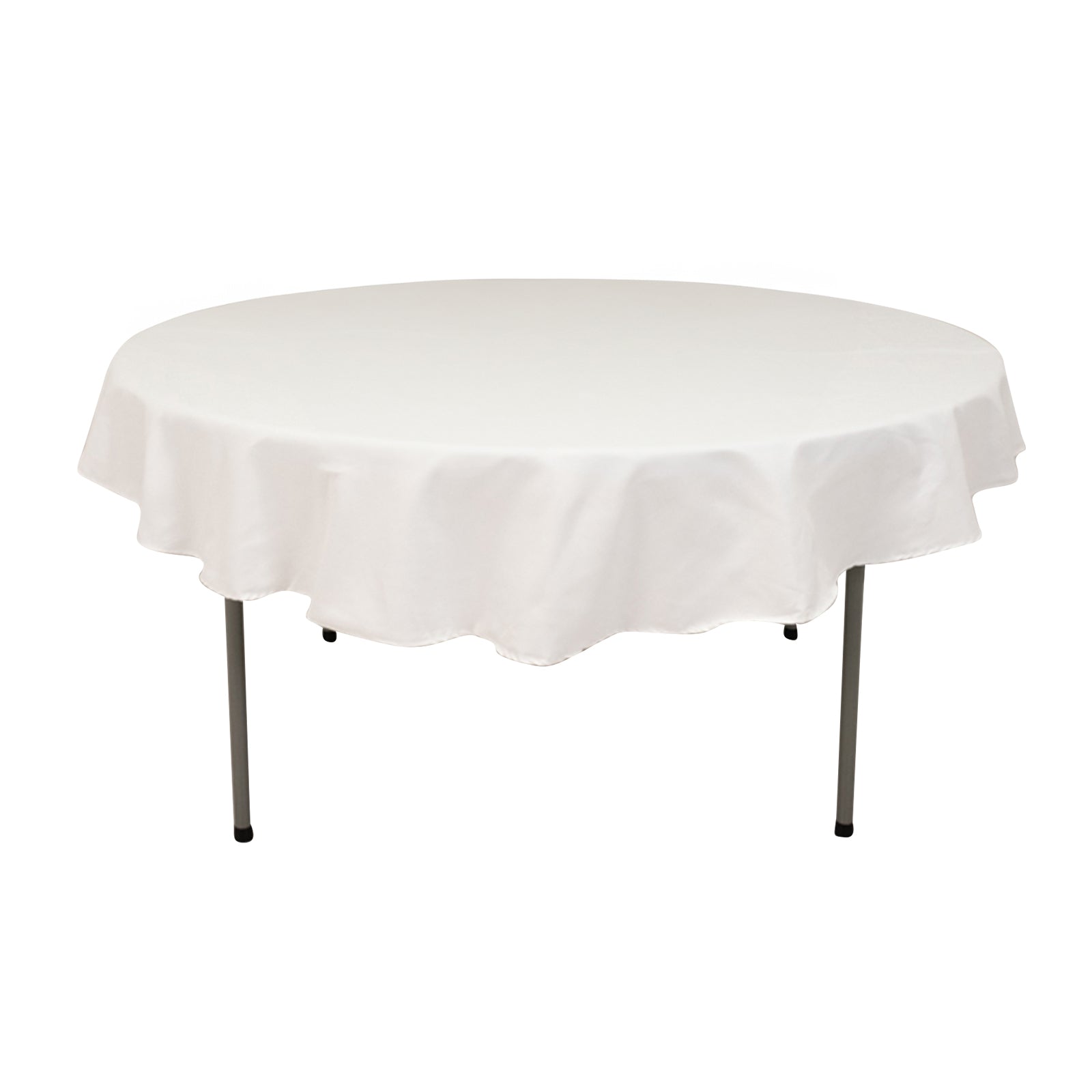 Cotton Blend 70" Round Tablecloth White - Wrinkle-Resistant Design for Everyday Use Pro Linens