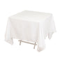 Cotton Blend 70"x70" Square Tablecloth White - Wrinkle-Resistant Fabric for Modern Table Decor Pro Linens