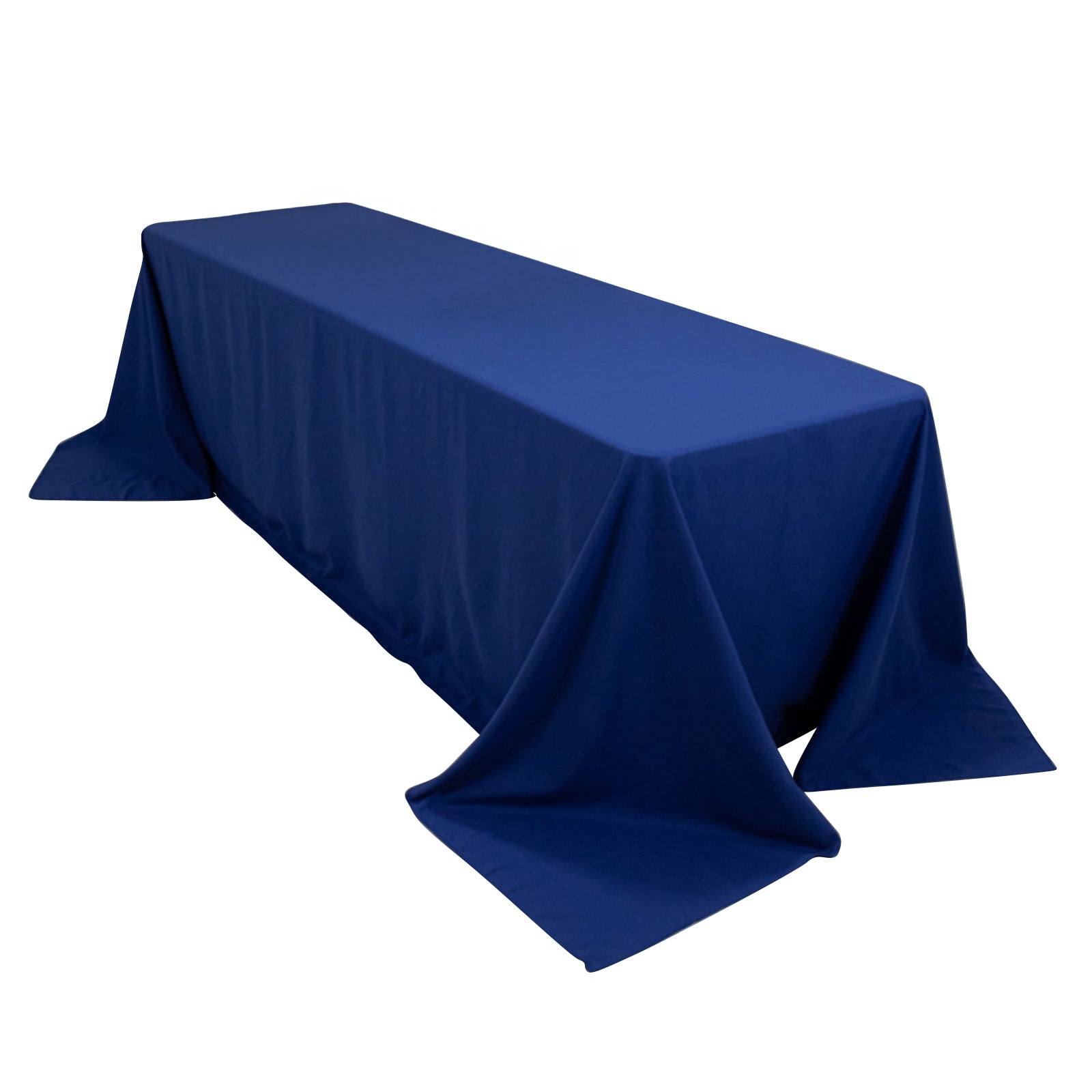 Cotton Blend 90"x156" Rectangle Tablecloth Royal Blue - Seamless Wrinkle - Resistant Table Cover - Pro Linens